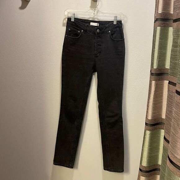 ANINE Bing woman’s black button fly jeans - Picture 1 of 8